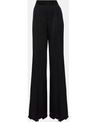 Saint Laurent - High-rise Grain De Poudre Wool Pants - Lyst