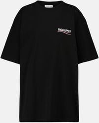 Balenciaga - Logo Cotton T-Shirt - Lyst