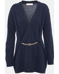 Valentino - Chain-Detail Virgin Wool Cardigan - Lyst