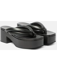 Dries Van Noten - Leather Platform Thong Sandals - Lyst