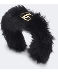 Gucci - Double G Shearling Headband - Lyst