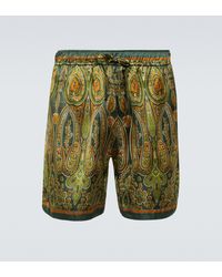 Herren Bekleidung Kurze Hosen Freizeitshorts Amiri Bedruckte Shorts in Grün für Herren 