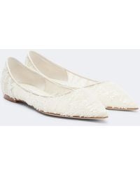 Jimmy Choo - Love Embellished Mesh Ballet Flats - Lyst