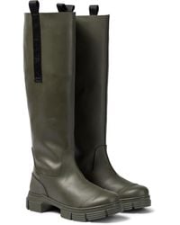 Ganni Knee-high Rubber Boots - Green