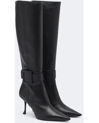 Roger Vivier - Viv Ville Leather Knee-High Boots - Lyst