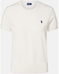 Polo Ralph Lauren - Logo Cotton-Blend Top - Lyst