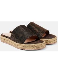 Gianvito Rossi - Leopard-Print Platform Espadrille Slides - Lyst