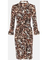 Diane von Furstenberg - Sheska Leopard-Print Midi Dress - Lyst