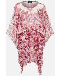 Dolce & Gabbana - Caftan de chifon de seda estampado - Lyst