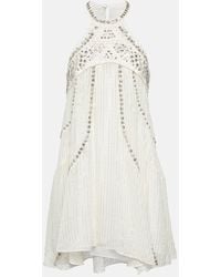 Isabel Marant - Orfra Embellished Silk-blend Minidress - Lyst
