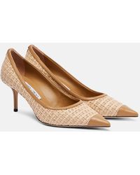 Jimmy Choo - Love 65 Raffia-Effect Pumps - Lyst