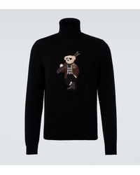 Ralph Lauren - Embroidered Cashmere Turtleneck Sweater - Lyst