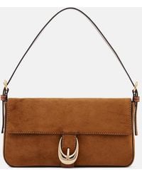 STAUD - Suede Snap-Clasp Shoulder Bag - Lyst