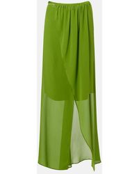 Christopher Esber - Chain-Detail Silk Georgette Wrap Skirt - Lyst