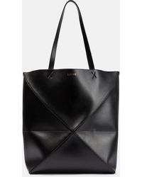 Loewe - Puzzle Fold Large Leather Tote Bag - Lyst