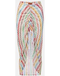 Missoni - Zigzag Asymmetric Midi Skirt - Lyst