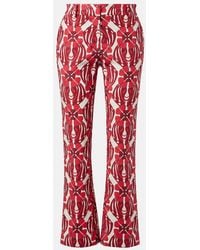 La DoubleJ - 24/7 Printed Cotton Straight Pants - Lyst
