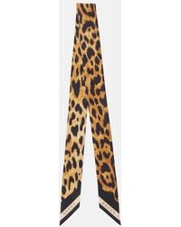 Gucci - Leopard-Print Silk Twill Scarf - Lyst