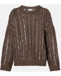 Brunello Cucinelli - Jute And Cotton-Blend Sweater - Lyst