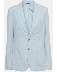 Polo Ralph Lauren - V-Neck Denim Blazer - Lyst
