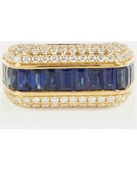 Rainbow K - Empress 18kt Gold Ring With Diamonds And Sapphires - Lyst