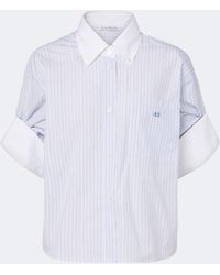 Acne Studios - Striped Cotton Poplin Shirt - Lyst