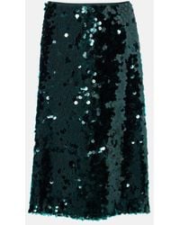 Vince - Jupe Midi Lucite A Sequins - Lyst