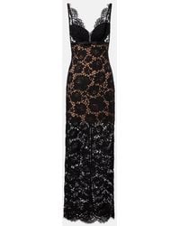 Self-Portrait - Floral Lace Maxi Dress - Lyst