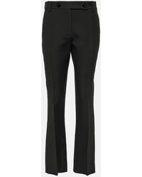 Valentino - Pantalones rectos de Crepe Couture de tiro medio - Lyst