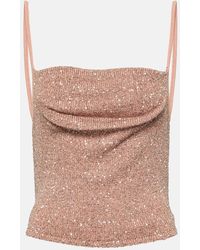 Altuzarra - Diaplo Metallic Knit Crop Top - Lyst