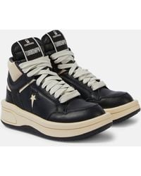 Rick Owens - X Converse Turbowpn Leather Platform Sneakers - Lyst