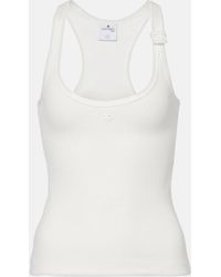 Courreges - Ribbed-Knit Cotton Tank Top - Lyst