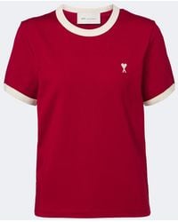 Ami Paris - Ami De Cour Cotton Jersey T-Shirt - Lyst