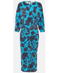 Diane von Furstenberg - Chrisey Floral Midi Dress - Lyst