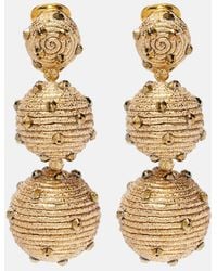Oscar de la Renta - Embellished Drop Earrings - Lyst
