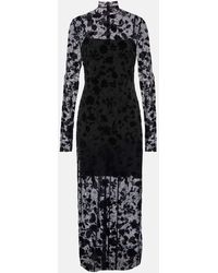 Givenchy - Floral Tulle Midi Dress - Lyst