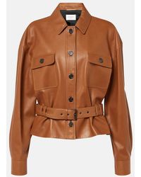 Saint Laurent - Saharienne Short Leather Jacket - Lyst