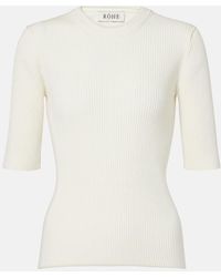 Rohe - T-Shirt Aus Rippstrick - Lyst