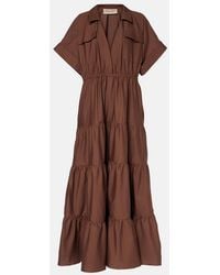 Adriana Degreas - Tiered Cotton Shirt Dress - Lyst