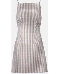 Veronica Beard - Gingham Cotton-Blend Seersucker Minidress - Lyst