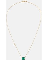 SHAY - 18kt Yellow Gold Necklace With Emerald And Diamond - Lyst
