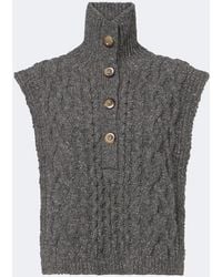 Isabel Marant - Cable Knit Wool-Blend Sweater Vest - Lyst