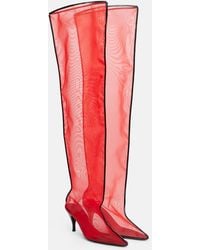 Herbert Levine - Drawing A Blank 80 Mesh Knee-High Boots - Lyst
