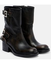 Chloé - Dakota 60 Leather Biker Boots - Lyst