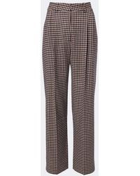 Blazé Milano - Fox Checked Wool And Cashmere Straight Pants - Lyst