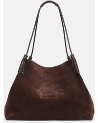 Etro - Libra Medium Suede Tote Bag - Lyst