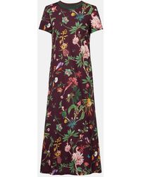 La DoubleJ - Sporty Swing Floral Cotton Midi Dress - Lyst
