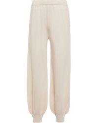 Jardin Des Orangers Wool And Cashmere Knit Trousers - Natural