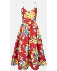 Polo Ralph Lauren - Floral Cotton Midi Dress - Lyst