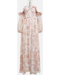 Giambattista Valli - Off-the-shoulder Floral Silk Gown - Lyst